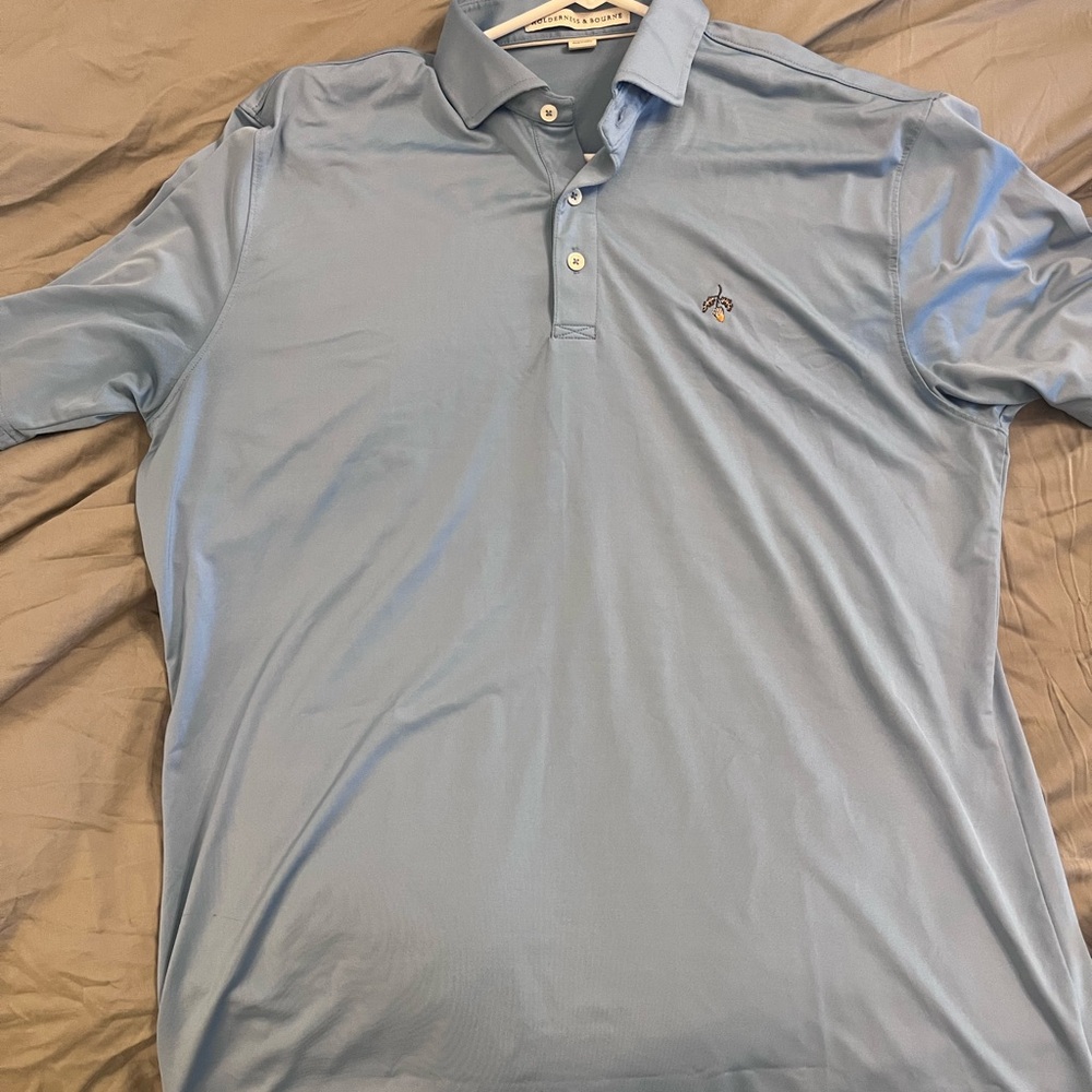 Blue Polo Shirt with Classic Collar